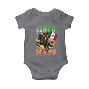 Cinco De Mayo Battle Of Puebla Baby Onesie Mexican Victory Heritage Pride TS12 Charcoal Print Your Wear