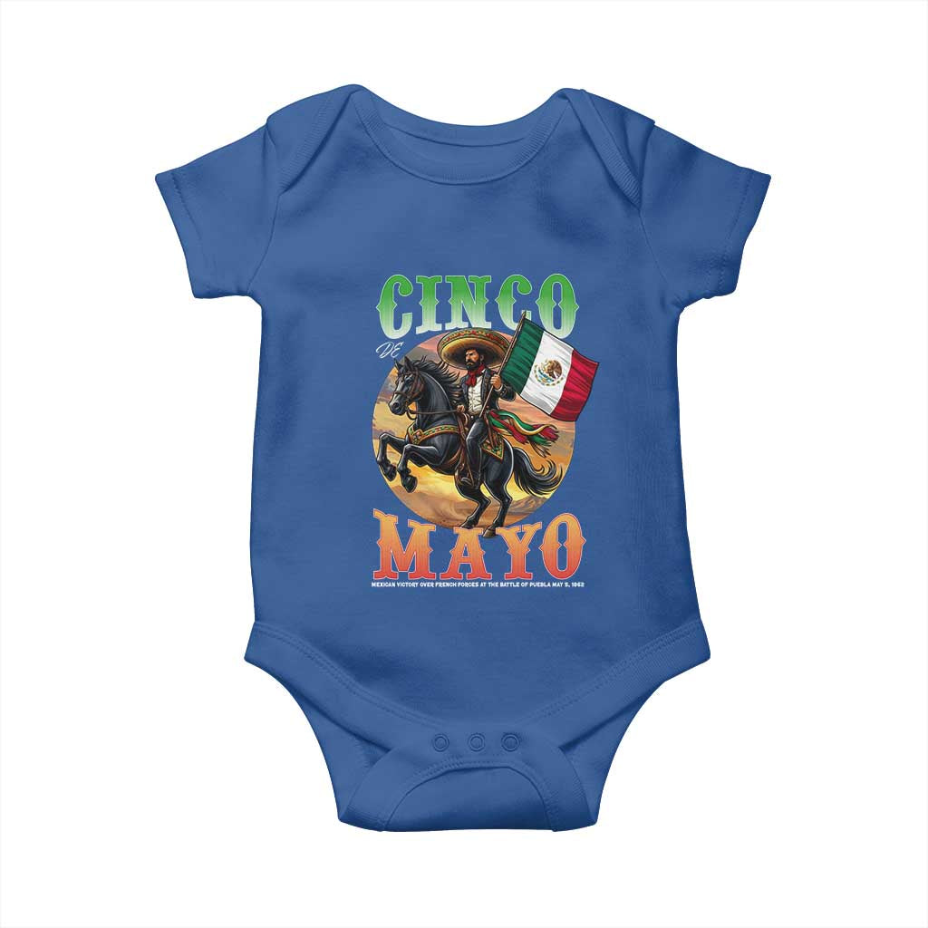 Cinco De Mayo Battle Of Puebla Baby Onesie Mexican Victory Heritage Pride TS12 Royal Blue Print Your Wear