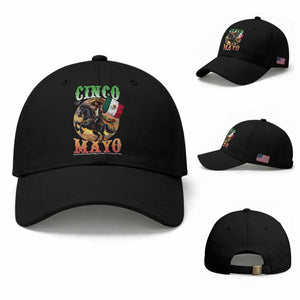 Cinco De Mayo Battle Of Puebla Baseball Cap Mexican Victory Heritage Pride TS12 Baseball Cap Universal Fit Black Print Your Wear