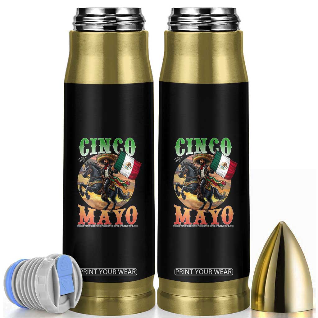 Cinco De Mayo Battle Of Puebla Bullet Tumbler Mexican Victory Heritage Pride TS12 Black Print Your Wear