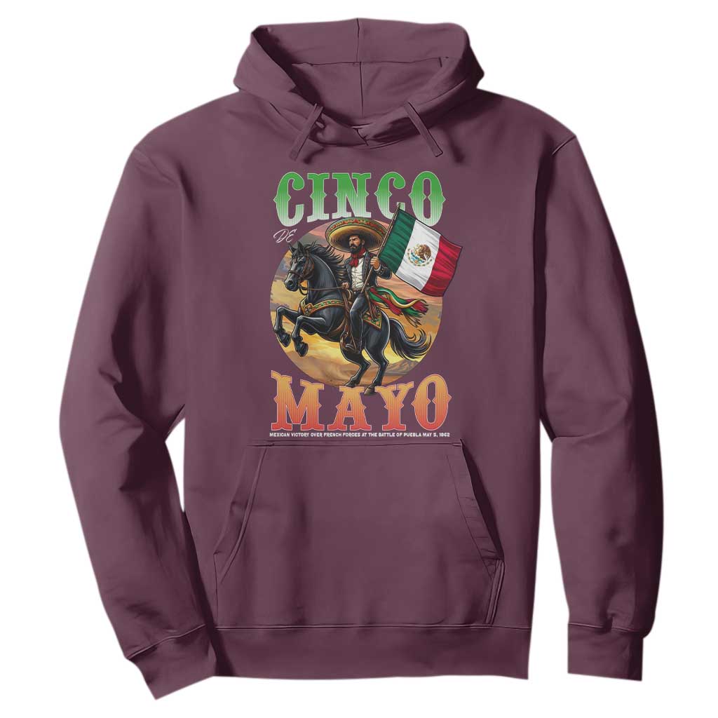 Cinco De Mayo Battle Of Puebla Hoodie Mexican Victory Heritage Pride TS12 Maroon Print Your Wear