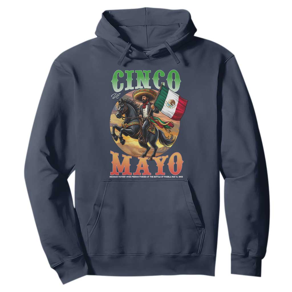 Cinco De Mayo Battle Of Puebla Hoodie Mexican Victory Heritage Pride TS12 Navy Print Your Wear