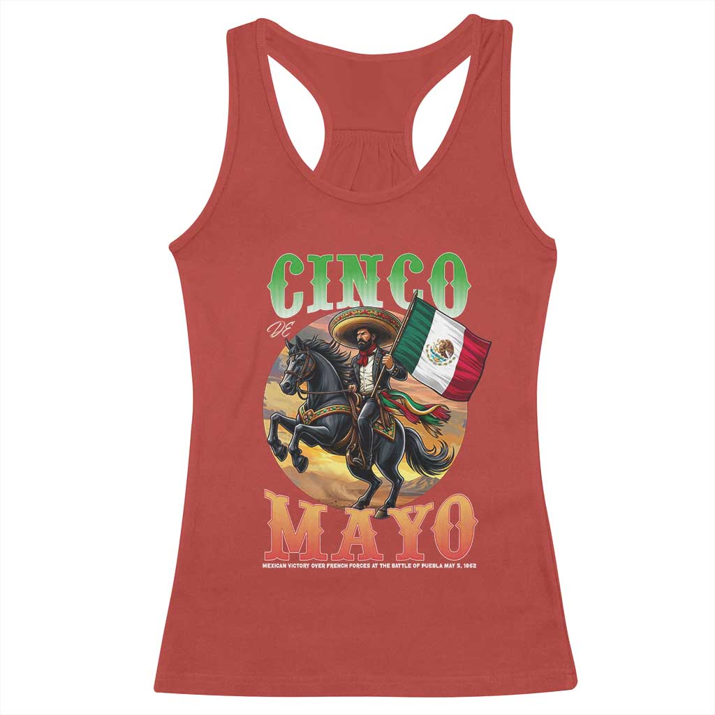 Cinco De Mayo Battle Of Puebla Racerback Tank Top Mexican Victory Heritage Pride TS12 Red Print Your Wear