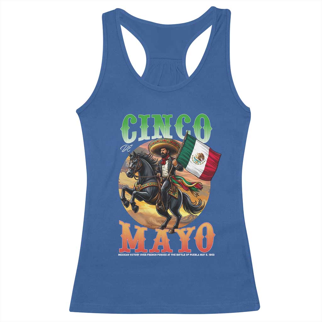 Cinco De Mayo Battle Of Puebla Racerback Tank Top Mexican Victory Heritage Pride TS12 Royal Blue Print Your Wear