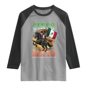 Cinco De Mayo Battle Of Puebla Raglan Shirt Mexican Victory Heritage Pride TS12 Sport Gray Black Print Your Wear