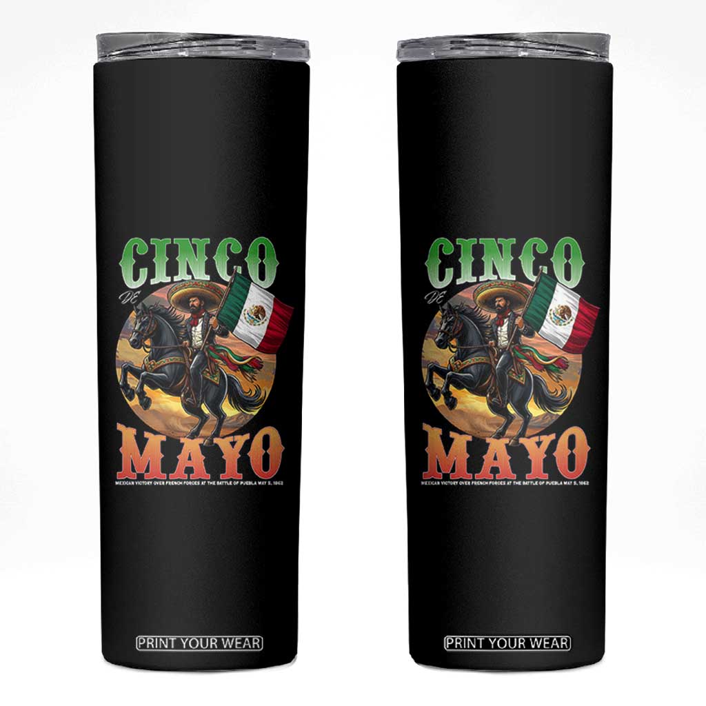 Cinco De Mayo Battle Of Puebla Skinny Tumbler Mexican Victory Heritage Pride TS12 Black Print Your Wear