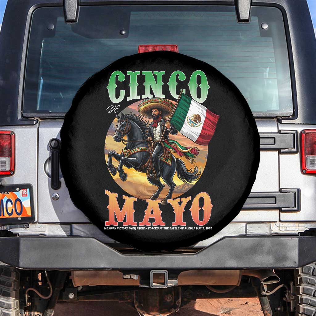 Cinco De Mayo Battle Of Puebla Spare Tire Cover Mexican Victory Heritage Pride TS12 No hole Black Print Your Wear