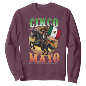 Cinco De Mayo Battle Of Puebla Sweatshirt Mexican Victory Heritage Pride TS12 Maroon Print Your Wear