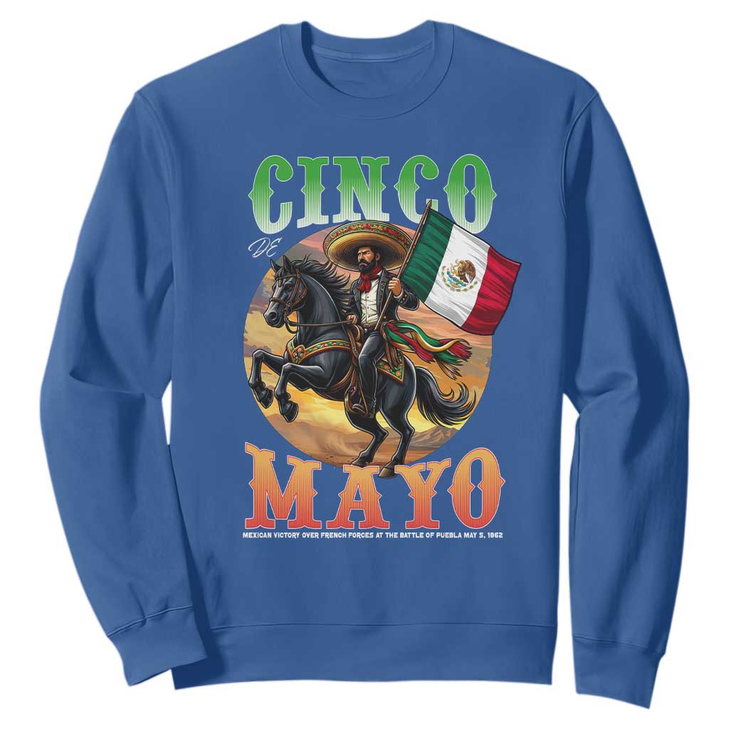 Cinco De Mayo Battle Of Puebla Sweatshirt Mexican Victory Heritage Pride TS12 Royal Blue Print Your Wear