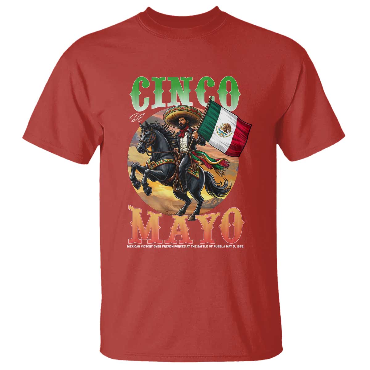 Cinco De Mayo Battle Of Puebla T Shirt Mexican Victory Heritage Pride TS12 Red Print Your Wear