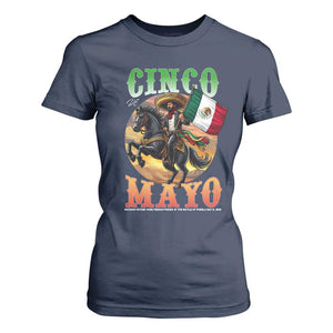 Cinco De Mayo Battle Of Puebla T Shirt For Women Mexican Victory Heritage Pride TS12 Navy Print Your Wear