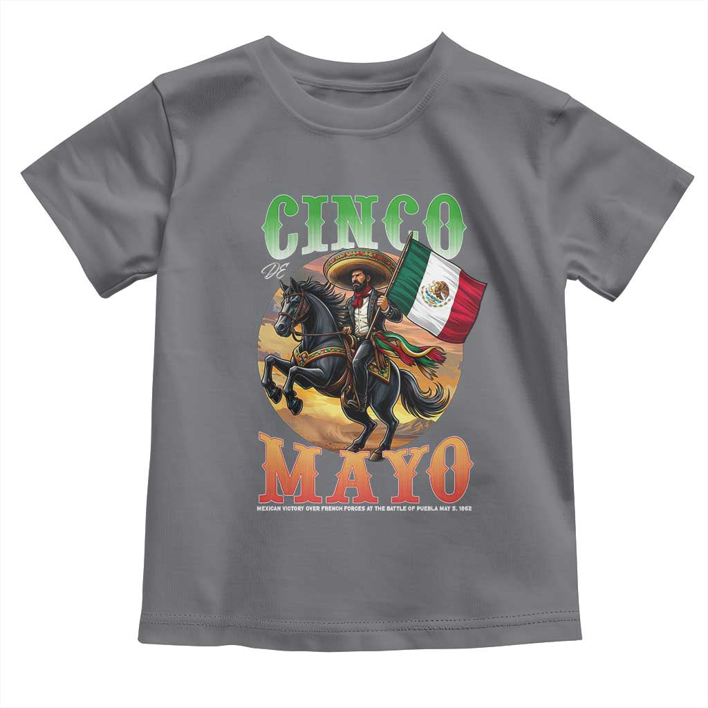 Cinco De Mayo Battle Of Puebla Toddler T Shirt Mexican Victory Heritage Pride TS12 Charcoal Print Your Wear