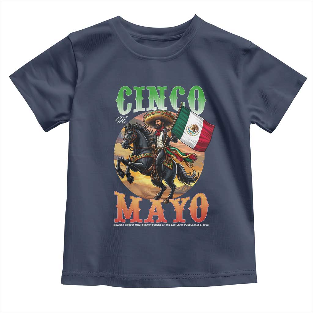 Cinco De Mayo Battle Of Puebla Toddler T Shirt Mexican Victory Heritage Pride TS12 Navy Print Your Wear