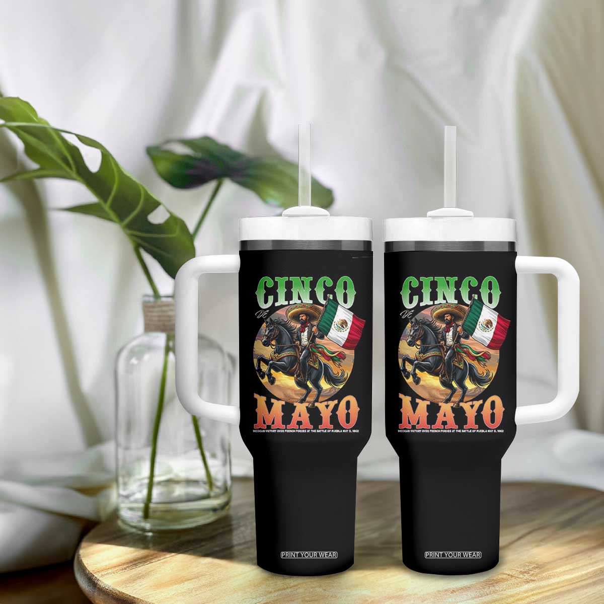 Cinco De Mayo Battle Of Puebla Tumbler With Handle Mexican Victory Heritage Pride TS12 Print Your Wear