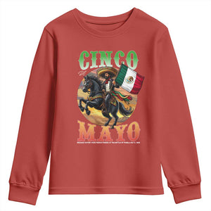 Cinco De Mayo Battle Of Puebla Youth Sweatshirt Mexican Victory Heritage Pride TS12 Red Print Your Wear