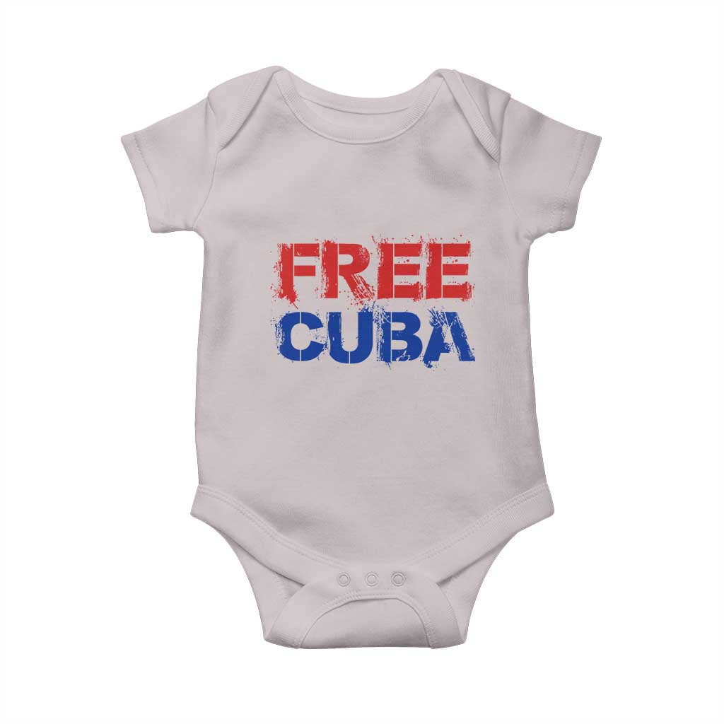 Free Cuba Baby Onesie Stand With Cuban People Gift TS12 Ice Gray Print Your Wear