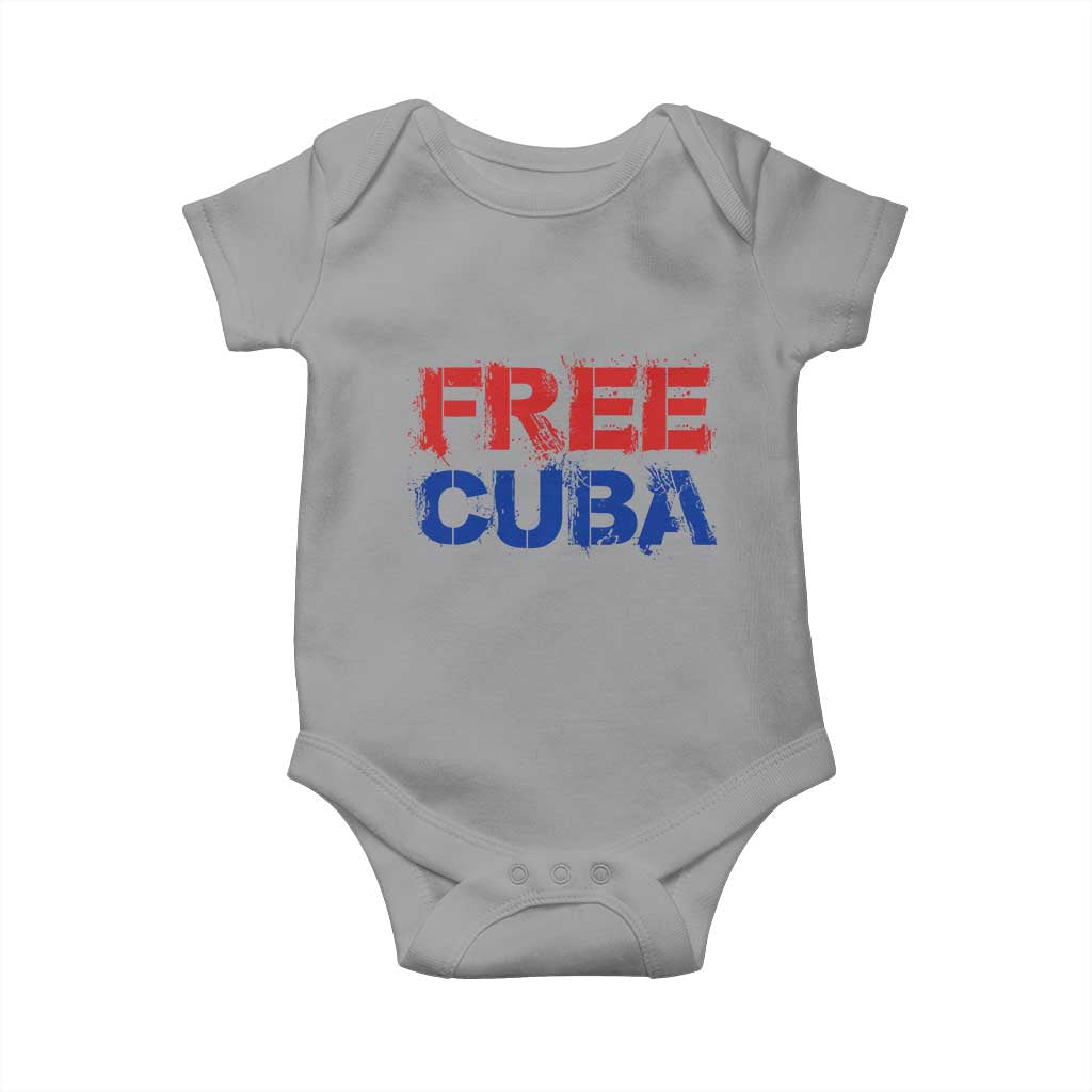 Free Cuba Baby Onesie Stand With Cuban People Gift TS12 Sport Gray Print Your Wear