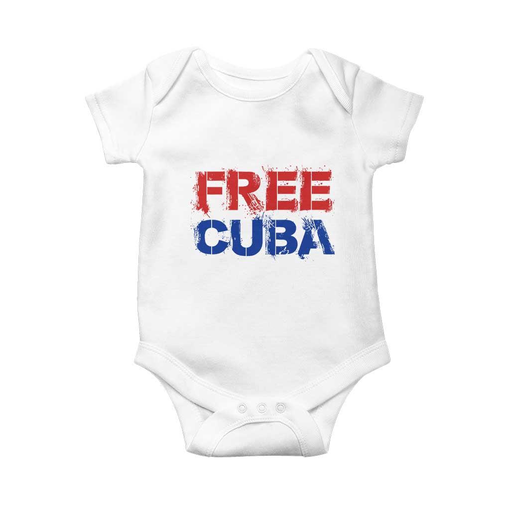 Free Cuba Baby Onesie Stand With Cuban People Gift TS12 White Print Your Wear