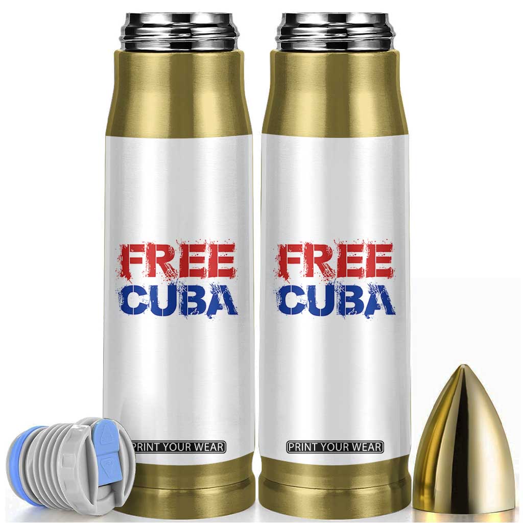 Free Cuba Bullet Tumbler Stand With Cuban People Gift TS12 White Print Your Wear