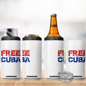 Free Cuba 4 in 1 Can Cooler Tumbler Stand With Cuban People Gift TS12 Print Your Wear