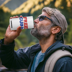 Free Cuba 4 in 1 Can Cooler Tumbler Stand With Cuban People Gift TS12 Print Your Wear