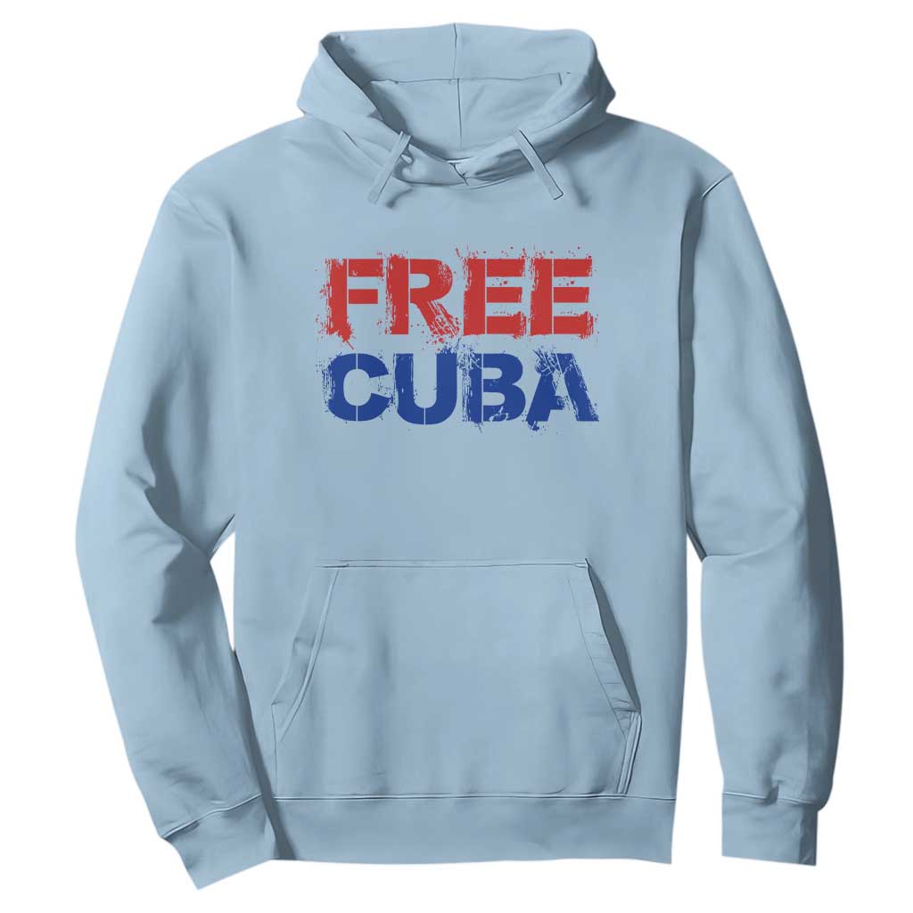 Free Cuba Hoodie Stand With Cuban People Gift TS12 Light Blue Print Your Wear