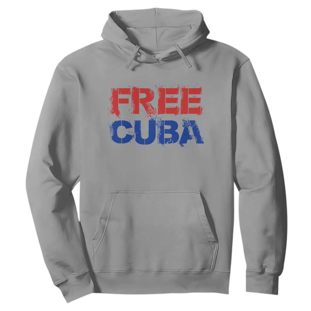 Free Cuba Hoodie Stand With Cuban People Gift TS12 Sport Gray Print Your Wear