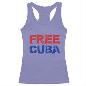 Free Cuba Racerback Tank Top Stand With Cuban People Gift TS12 Violet Print Your Wear