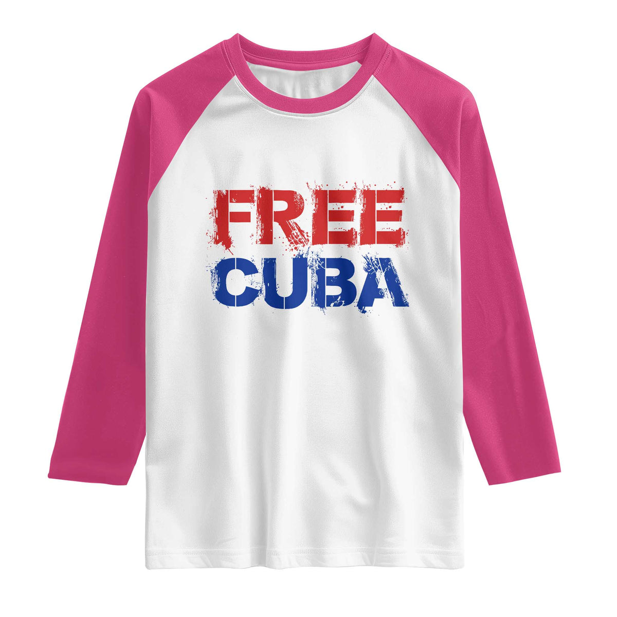 Free Cuba Raglan Shirt Stand With Cuban People Gift TS12 White Heliconia Print Your Wear