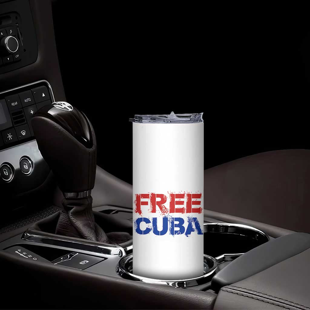 Free Cuba Skinny Tumbler Stand With Cuban People Gift TS12 Print Your Wear