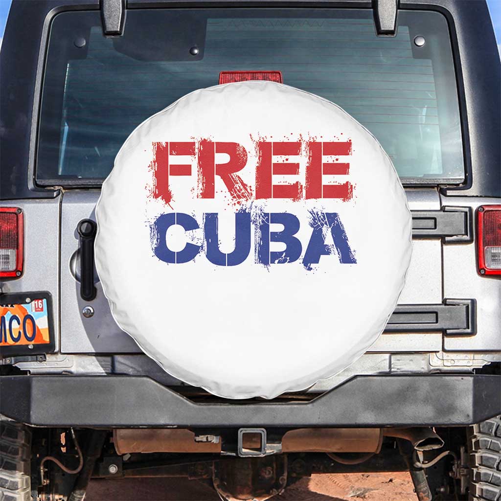 Free Cuba Spare Tire Cover Stand With Cuban People Gift TS12 No hole White Print Your Wear
