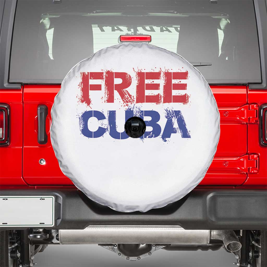 Free Cuba Spare Tire Cover Stand With Cuban People Gift TS12 White Print Your Wear