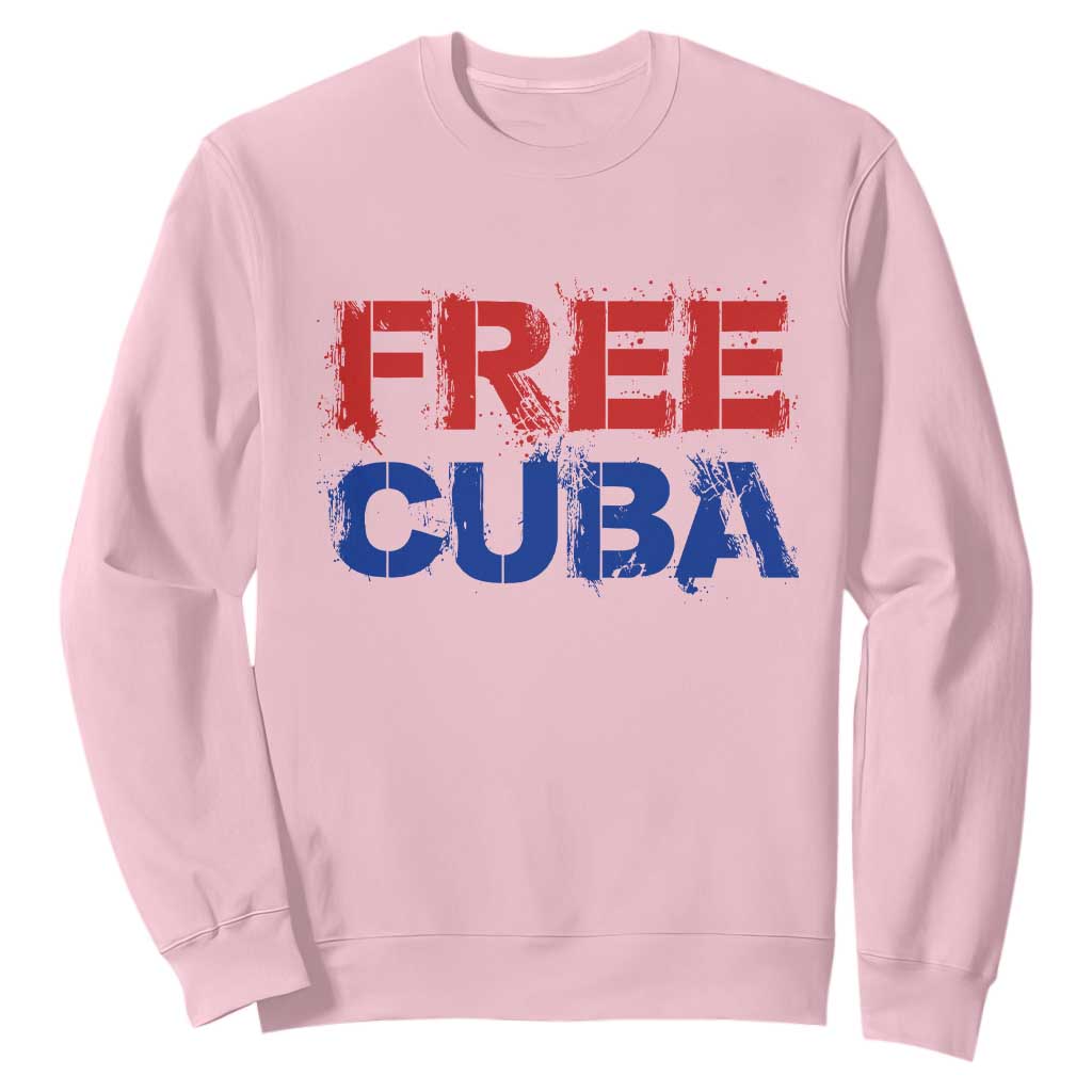 Free Cuba Sweatshirt Stand With Cuban People Gift TS12 Light Pink Print Your Wear