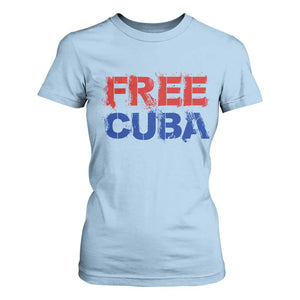Free Cuba T Shirt For Women Stand With Cuban People Gift TS12 Light Blue Print Your Wear