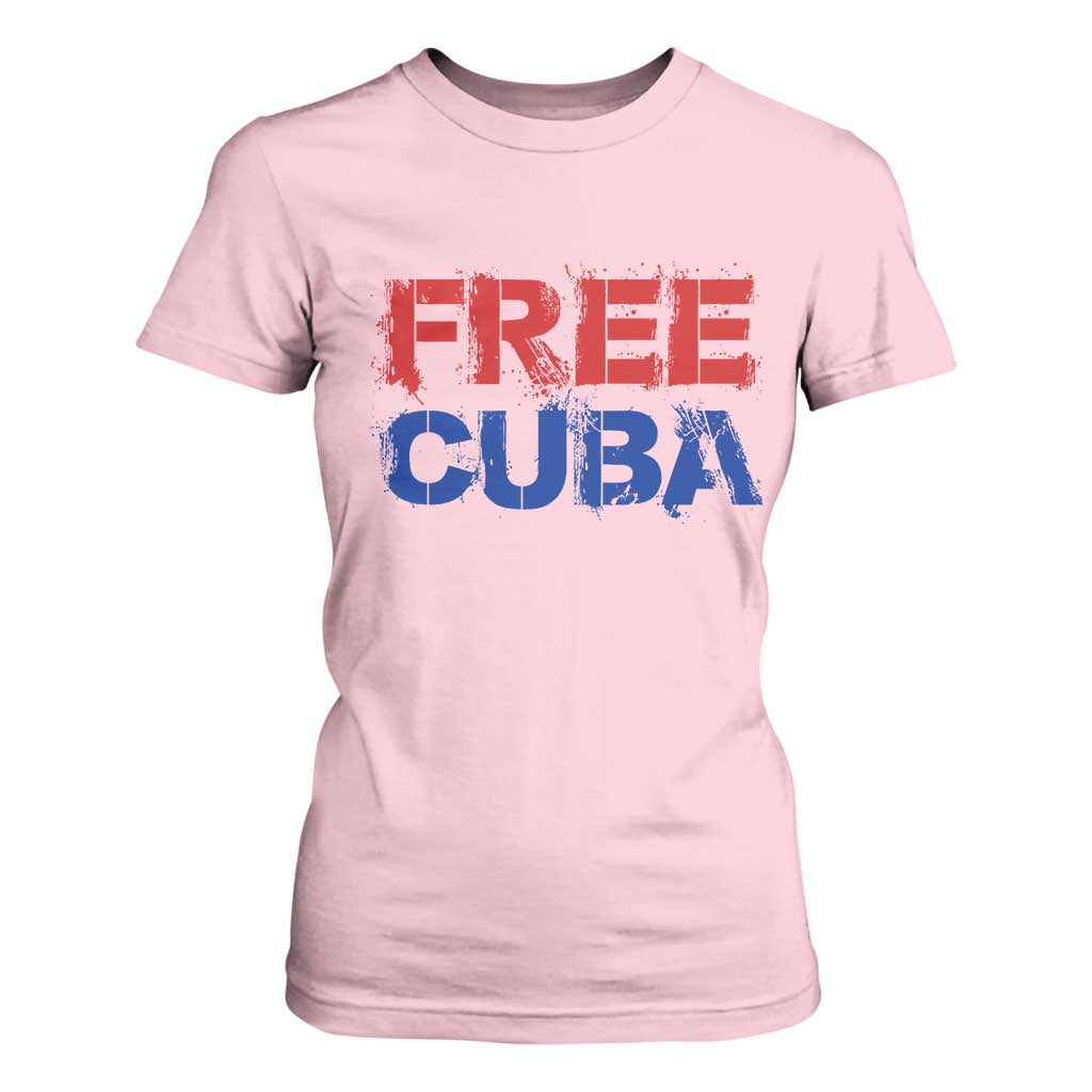 Free Cuba T Shirt For Women Stand With Cuban People Gift TS12 Light Pink Print Your Wear