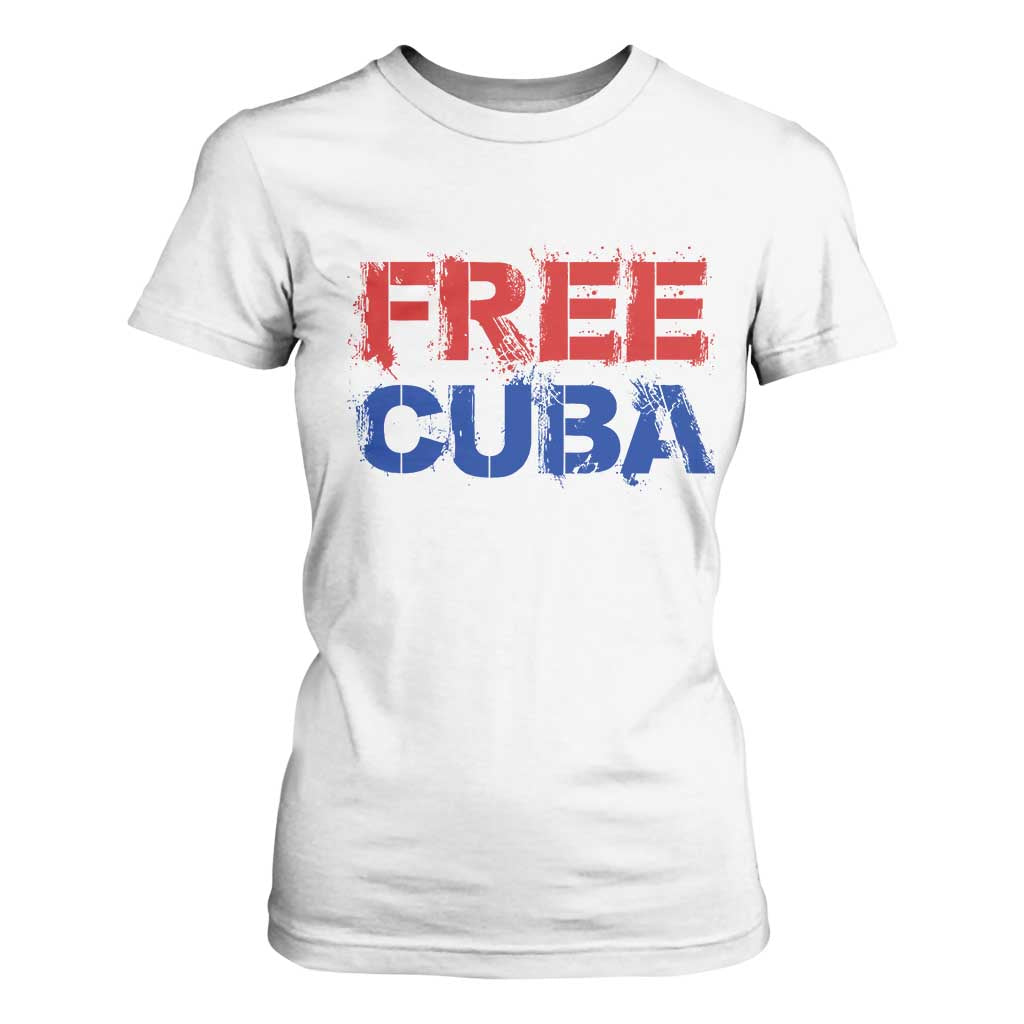 Free Cuba T Shirt For Women Stand With Cuban People Gift TS12 White Print Your Wear