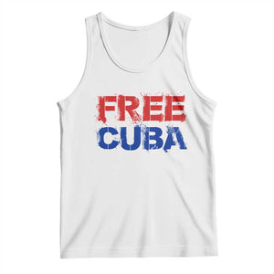 Free Cuba Tank Top Stand With Cuban People Gift TS12 White Print Your Wear