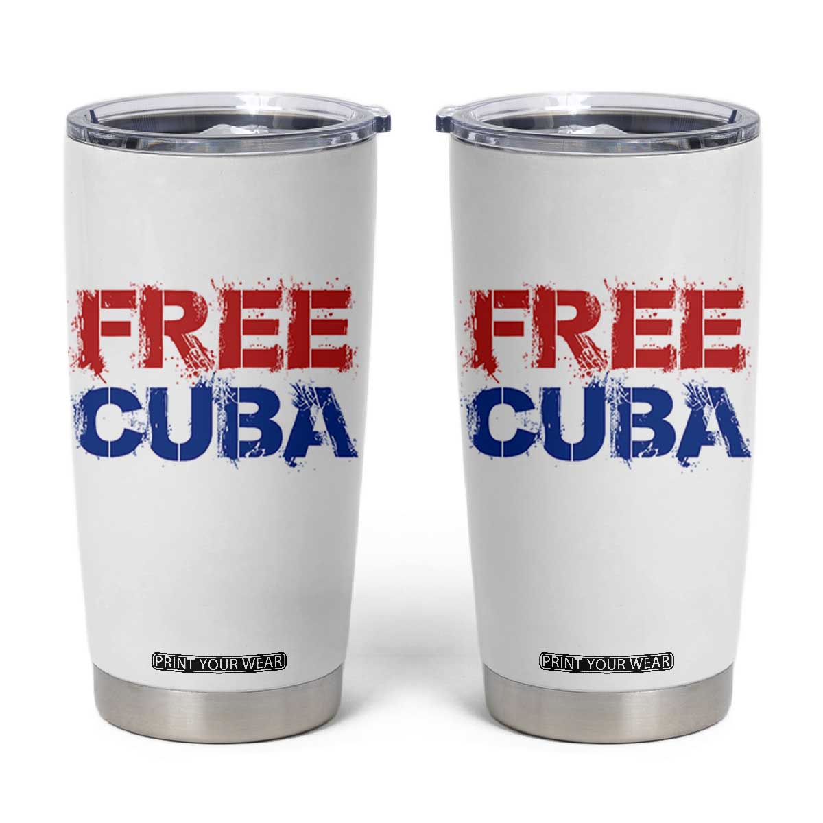 Free Cuba Tumbler Cup Stand With Cuban People Gift TS12 White Print Your Wear