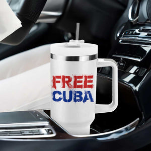 Free Cuba Tumbler With Handle Stand With Cuban People Gift TS12 Print Your Wear