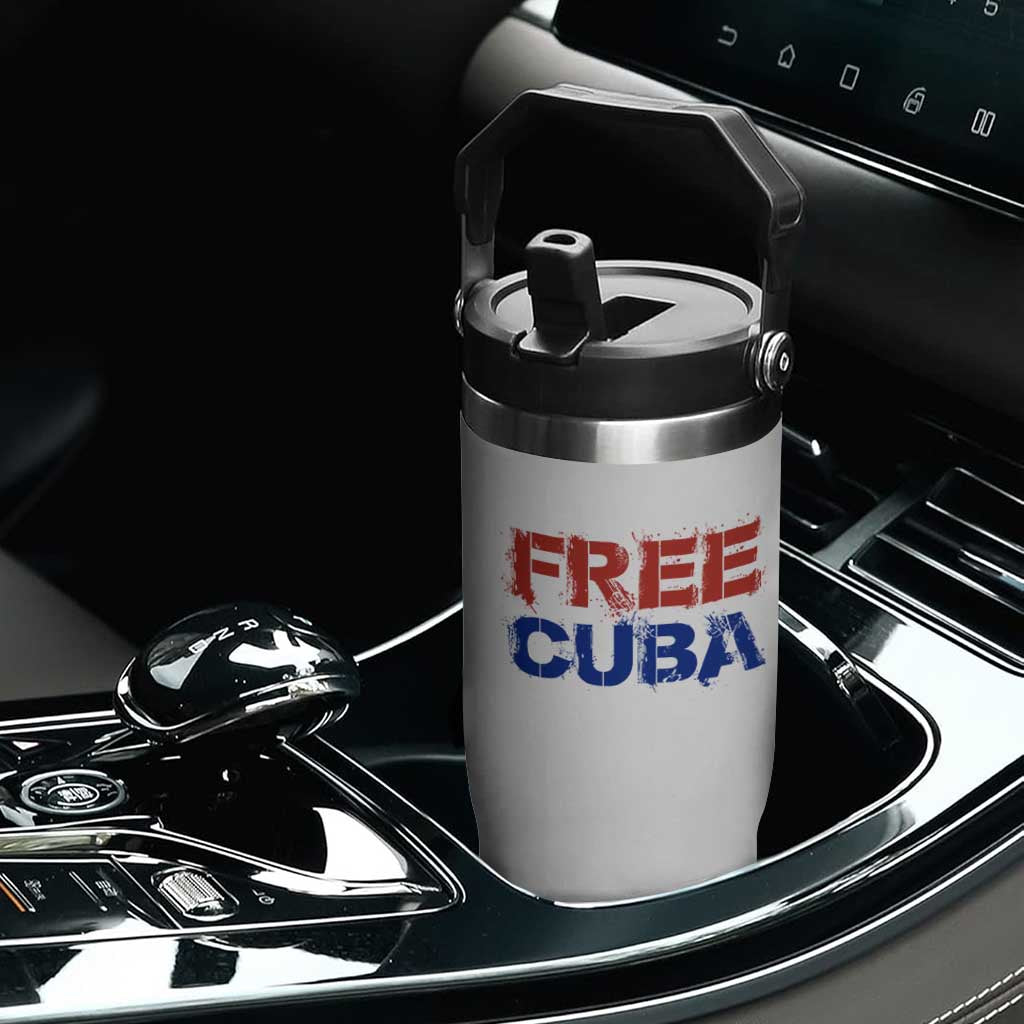 Free Cuba Flip Straw Tumbler Stand With Cuban People Gift TS12 Print Your Wear