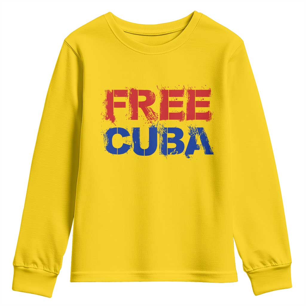 Free Cuba Youth Sweatshirt Stand With Cuban People Gift TS12 Daisy Print Your Wear
