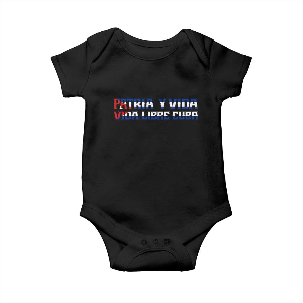 Viva Cuba Libre Baby Onesie Cuban Freedom Movement TS12 Black Print Your Wear