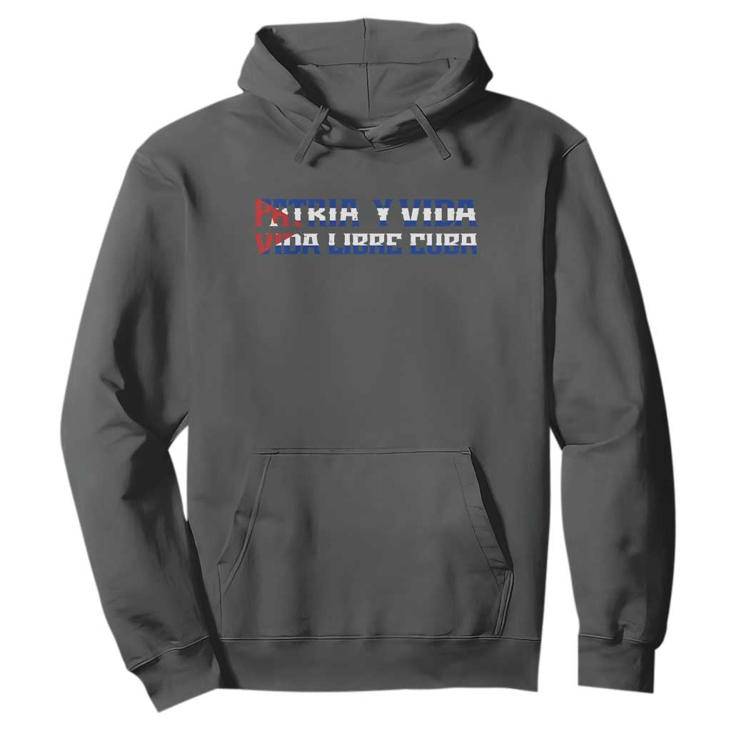 Viva Cuba Libre Hoodie Cuban Freedom Movement TS12 Dark Heather Print Your Wear