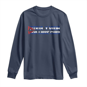 Viva Cuba Libre Long Sleeve Shirt Cuban Freedom Movement TS12 Navy Print Your Wear