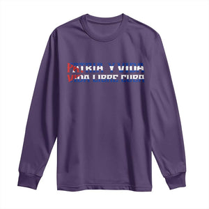 Viva Cuba Libre Long Sleeve Shirt Cuban Freedom Movement TS12 Purple Print Your Wear