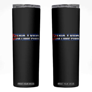 Viva Cuba Libre Skinny Tumbler Cuban Freedom Movement TS12 Black Print Your Wear
