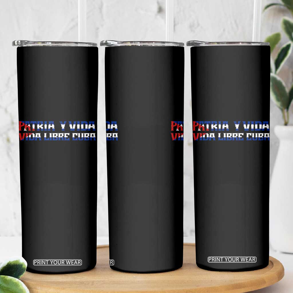 Viva Cuba Libre Skinny Tumbler Cuban Freedom Movement TS12 Print Your Wear