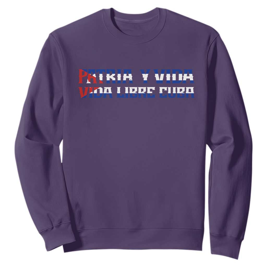 Viva Cuba Libre Sweatshirt Cuban Freedom Movement TS12 Purple Print Your Wear