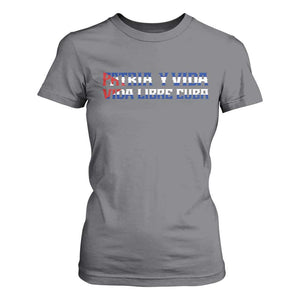 Viva Cuba Libre T Shirt For Women Cuban Freedom Movement TS12 Charcoal Print Your Wear