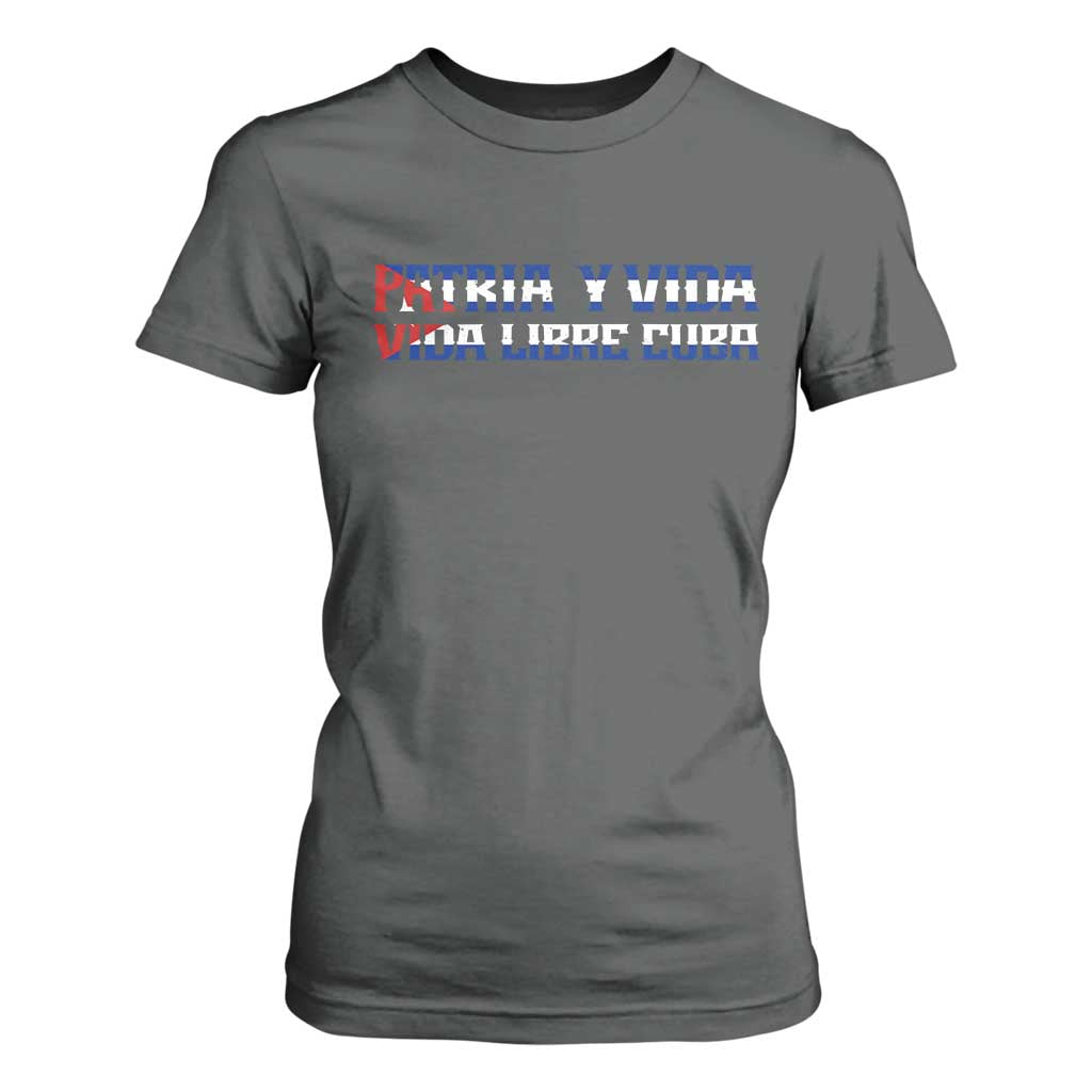 Viva Cuba Libre T Shirt For Women Cuban Freedom Movement TS12 Dark Heather Print Your Wear